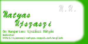 matyas ujszaszi business card