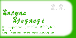 matyas ujszaszi business card